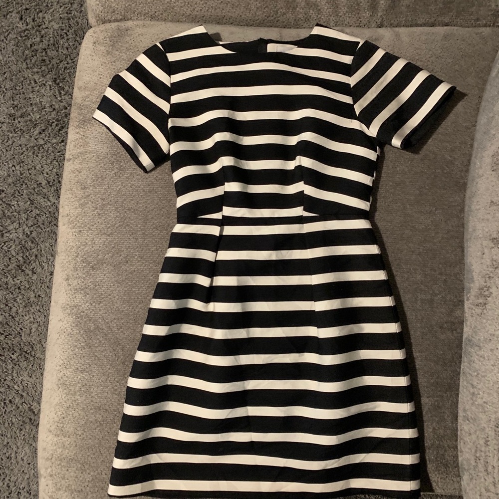 H&M black and white stripped dress